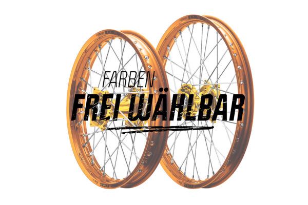 Excel Felgensatz Haan Wheels Motocross Felgen Orange Gold Ffw