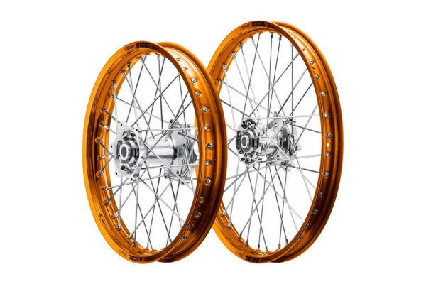 Excel Felgensatz Haan Wheels Motocross Felgen Orange Silber