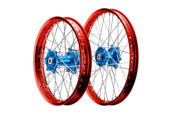 Excel Felgensatz Haan Wheels Motocross Felgen Rot Blau