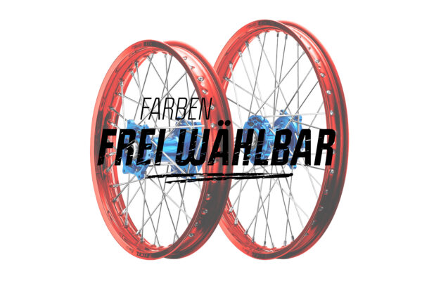 Excel Felgensatz Haan Wheels Motocross Felgen Rot Blau Ffw