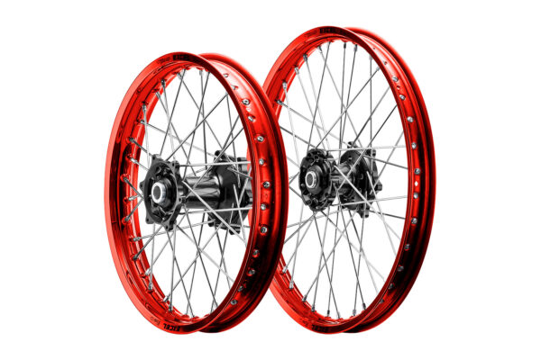 Excel Felgensatz Haan Wheels Motocross Felgen Rot Schwarz