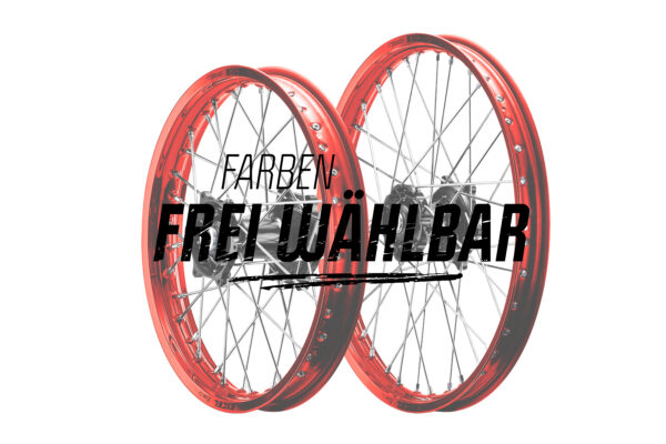 Excel Felgensatz Haan Wheels Motocross Felgen Rot Schwarz Ffw