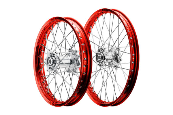 Excel Felgensatz Haan Wheels Motocross Felgen Rot Silber