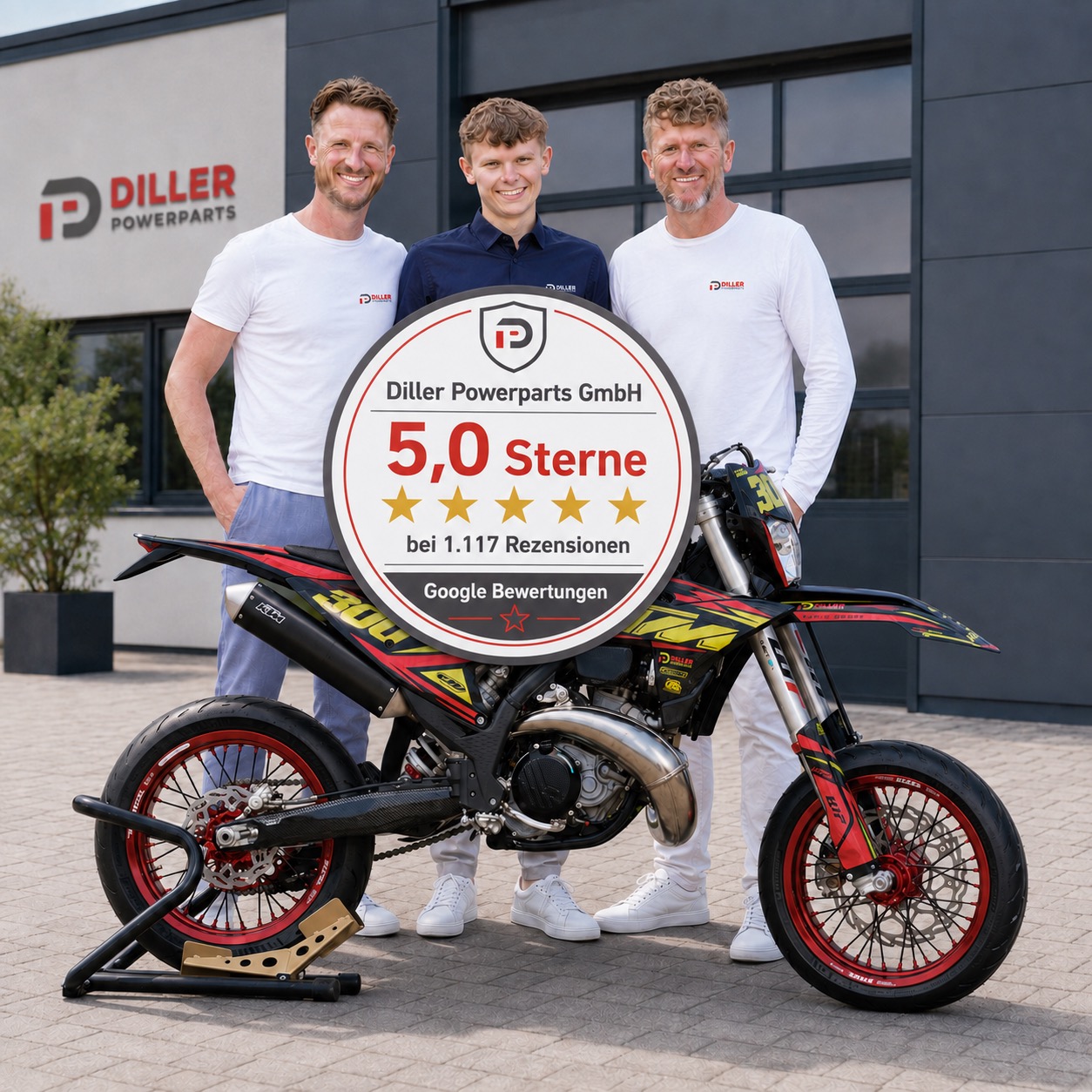 Diller Powerparts Bewertungen, Erfahrungsberichte und Rezensionen – Siegel mit Supermoto