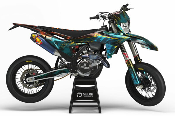 Supermoto Dekor Extreme Cyan Passend Für Ktm