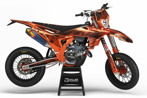 Supermoto Dekor Extreme Orange Passend Für Ktm