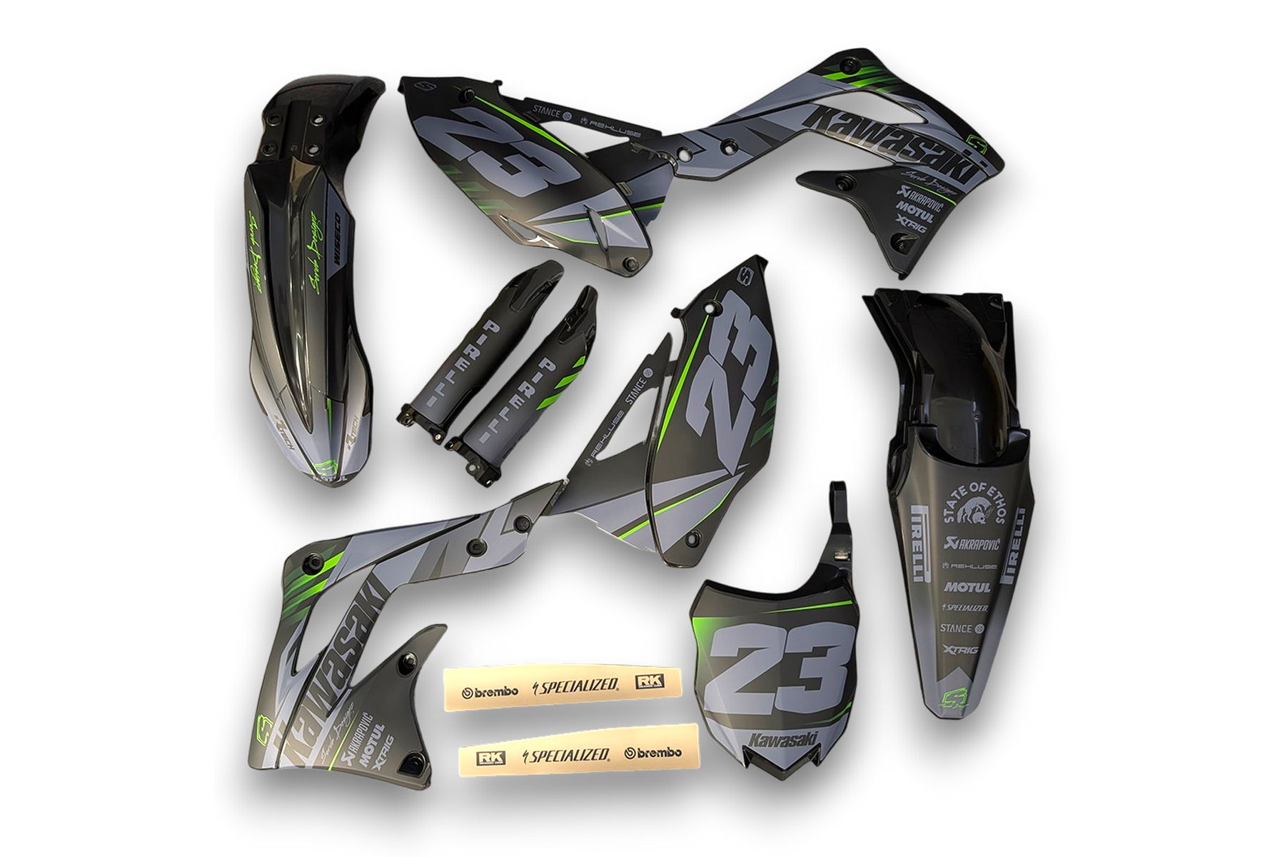 Dekor Kawasaki Auf Plastiks Beklebt Fuer Mx Und Enduro Modelle 20 Dekor Kawasaki Auf Plastiks Beklebt Fuer Mx Und Enduro Modelle 20