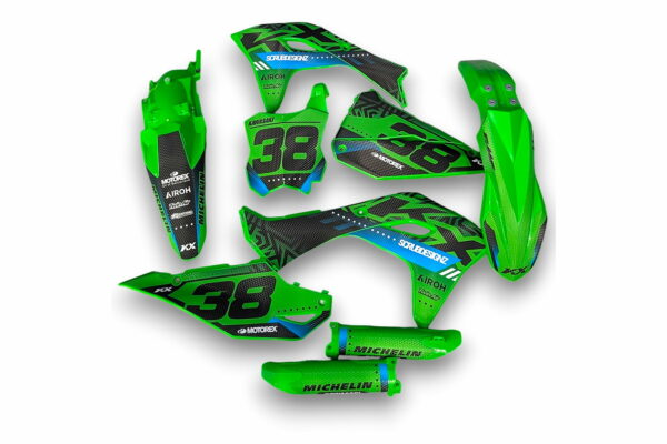 Decor Kawasaki Applied on Plastics for MX and Enduro Models 21