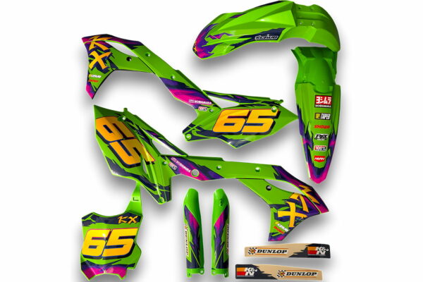 Decor Kawasaki Applied to Plastics for MX and Enduro Models 22