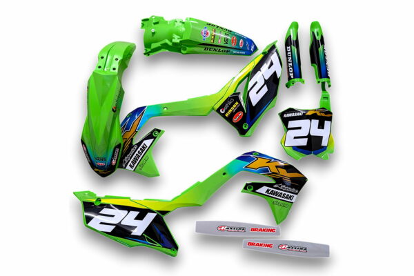 Decor Kawasaki Applied To Plastics For Mx And Enduro Models 24