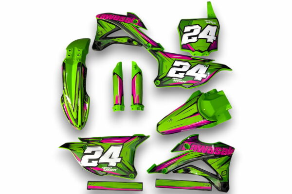 Decor Kawasaki Applied to Plastics for MX and Enduro Models 28