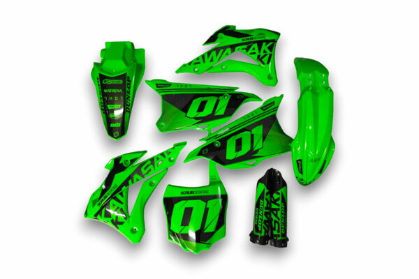 Kawasaki Graphics Applied to Plastics for MX and Enduro Models 29