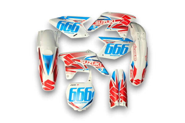 Dekor Suzuki Auf Plastiks Beklebt Fuer Mx Und Enduro Modelle 12