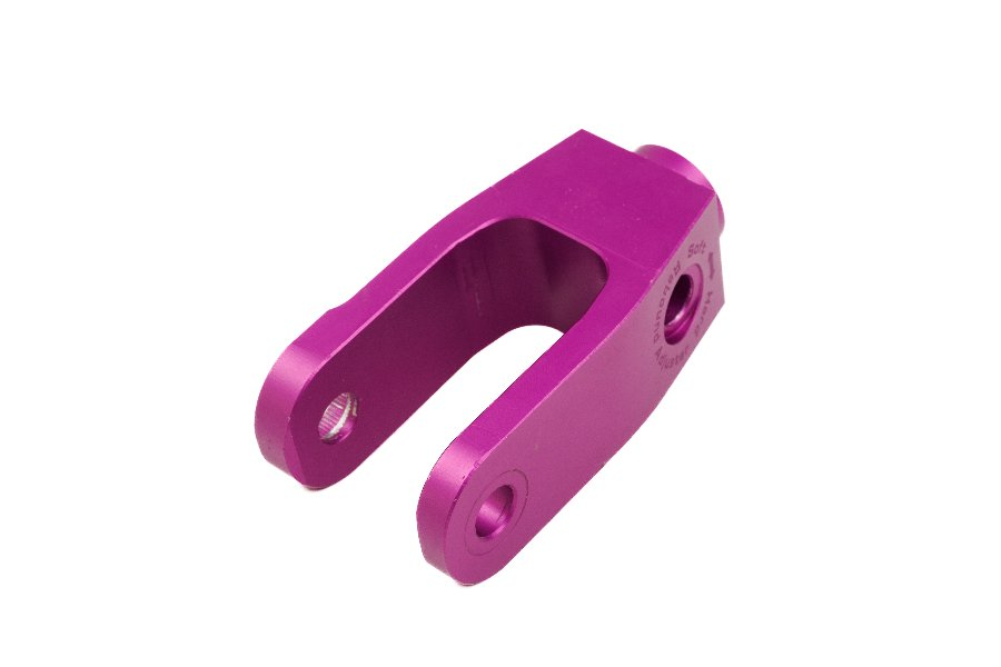 Anodized adjuster block for rebound in pink