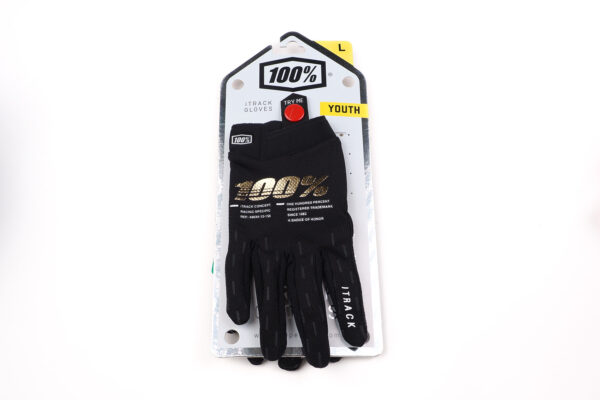 100% Handschuhe Kinder Black L