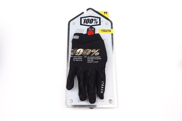 100% Handschuhe Kinder Black M