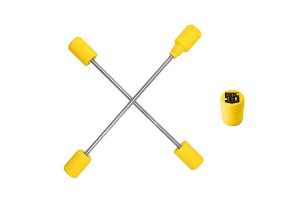 Supermoto Axle Sliders &ndash; Crash Pegs pour axes couleur jaune