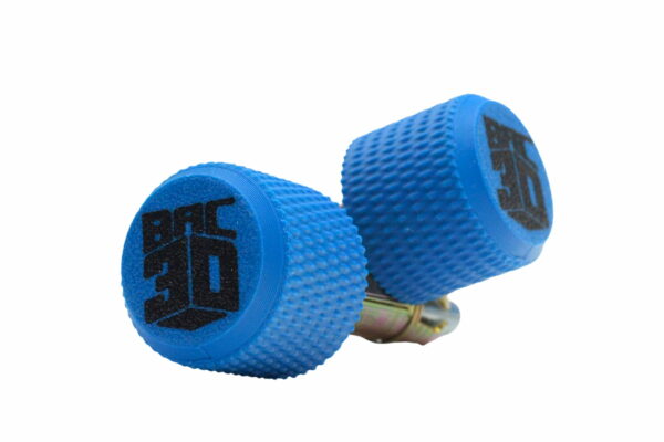Supermoto Bar Ends &ndash; Crash Pegs pour guidon couleur bleu