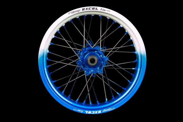 Supermoto Radsatz Von Haan Wheels Mit Pulver Beschichtung In Wunschfarbe Blau Weiss Blau 1