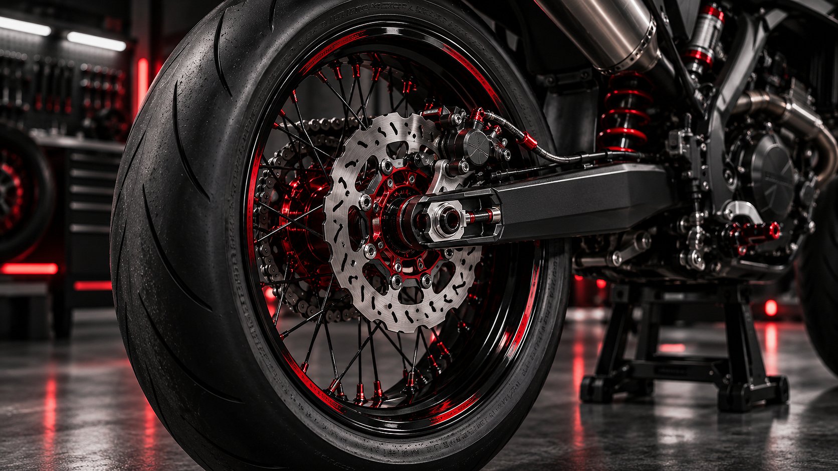Moto-Master Bremsscheibe hinten am Supermoto-Hinterrad