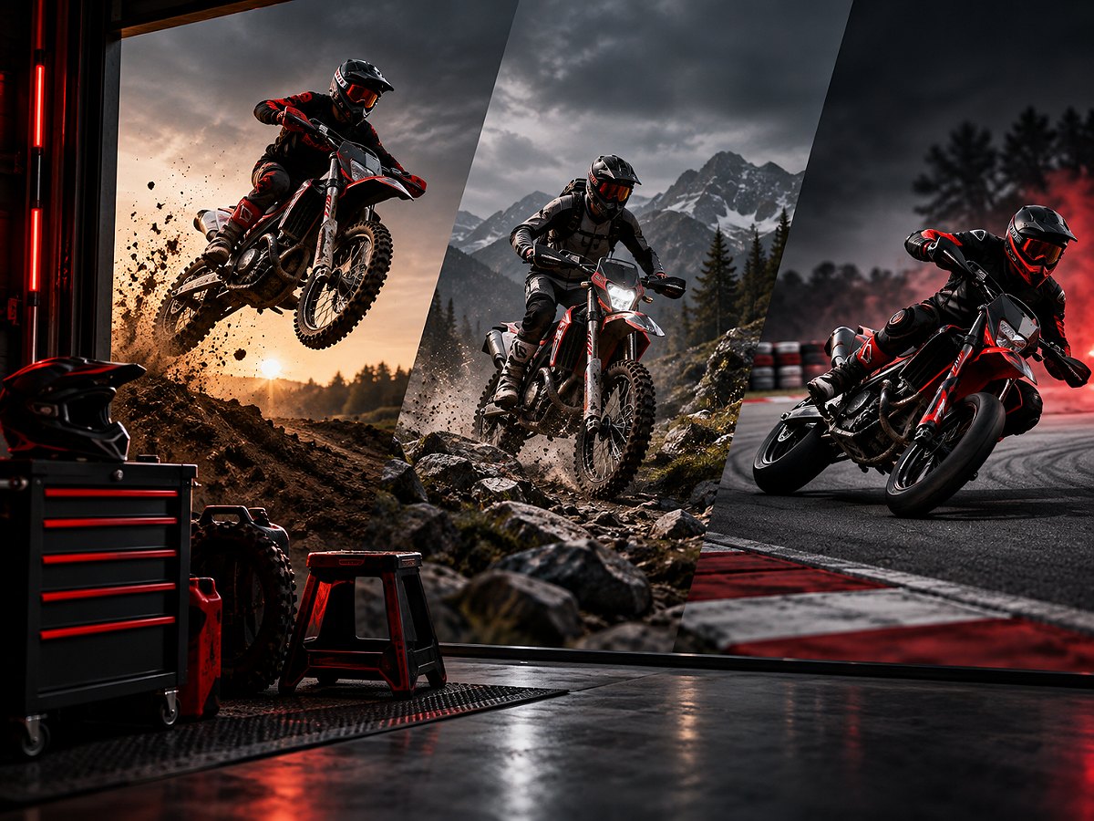 Motocross, Enduro et Supermoto en action &ndash; Pi&egrave;ces pour sp&eacute;cialistes