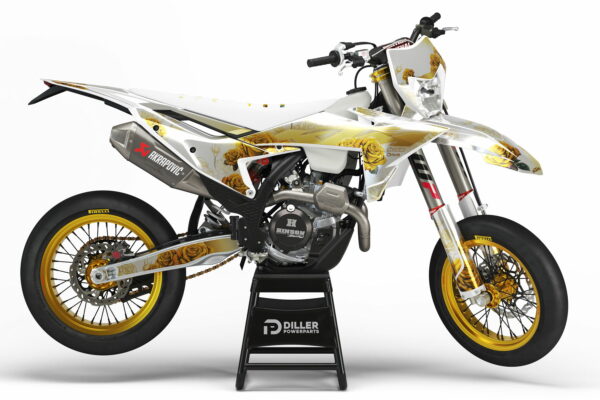 Supermoto Dekor Flowers Gold Passend Für Ktm