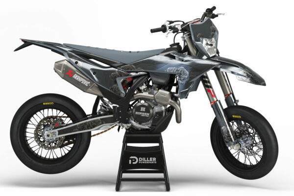 Supermoto Dekor Flowers Grey Passend Für Ktm