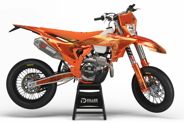 Supermoto Dekor Flowers Orange Passend Für Ktm
