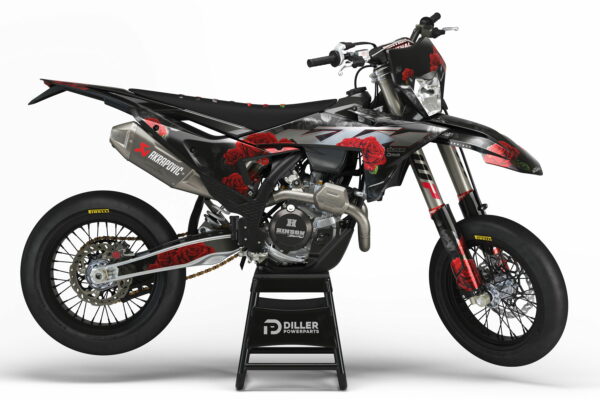 Supermoto Dekor Flowers Red Passend Für Ktm