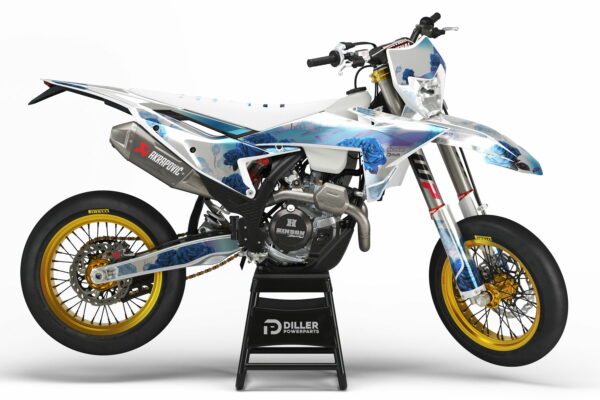 Supermoto Dekor Flowers White Passend Für Ktm