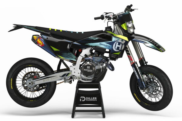 Supermoto Dekor Pursue Blue Passend Für Husqvarna