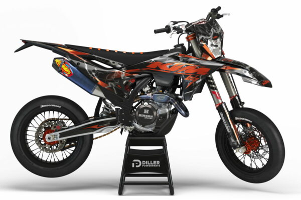 Supermoto Dekor Rugged Black Passend Für Ktm
