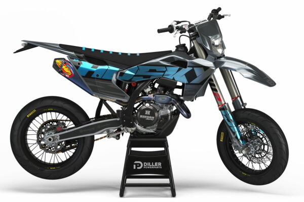 Supermoto Dekor Unleash Lightblue Passend Für Husqvarna