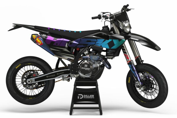 Supermoto Dekor Unleash Rainbow Passend Für Husqvarna